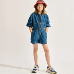 Combinaison en jean Piloot bleue