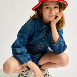 Combinaison en jean Piloot bleue