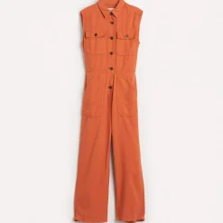 Combinaison Parole en Coton mélangé sans manches orange rouille