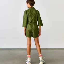 Combinaison short Aerial en Coton vert kaki