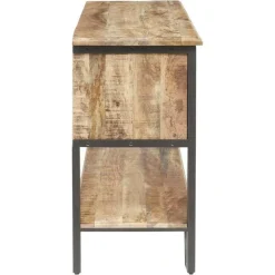 Console 2 tiroirs manguier pondicherry marron - 130x40x75 cm