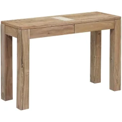Console bois nature plateau cannage acacia tatoo naturel - 110x40x75 cm