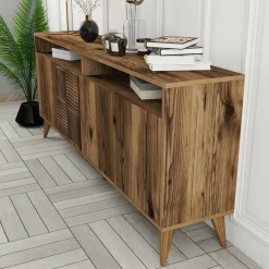Console Milan marron - 180x78.6x35 cm