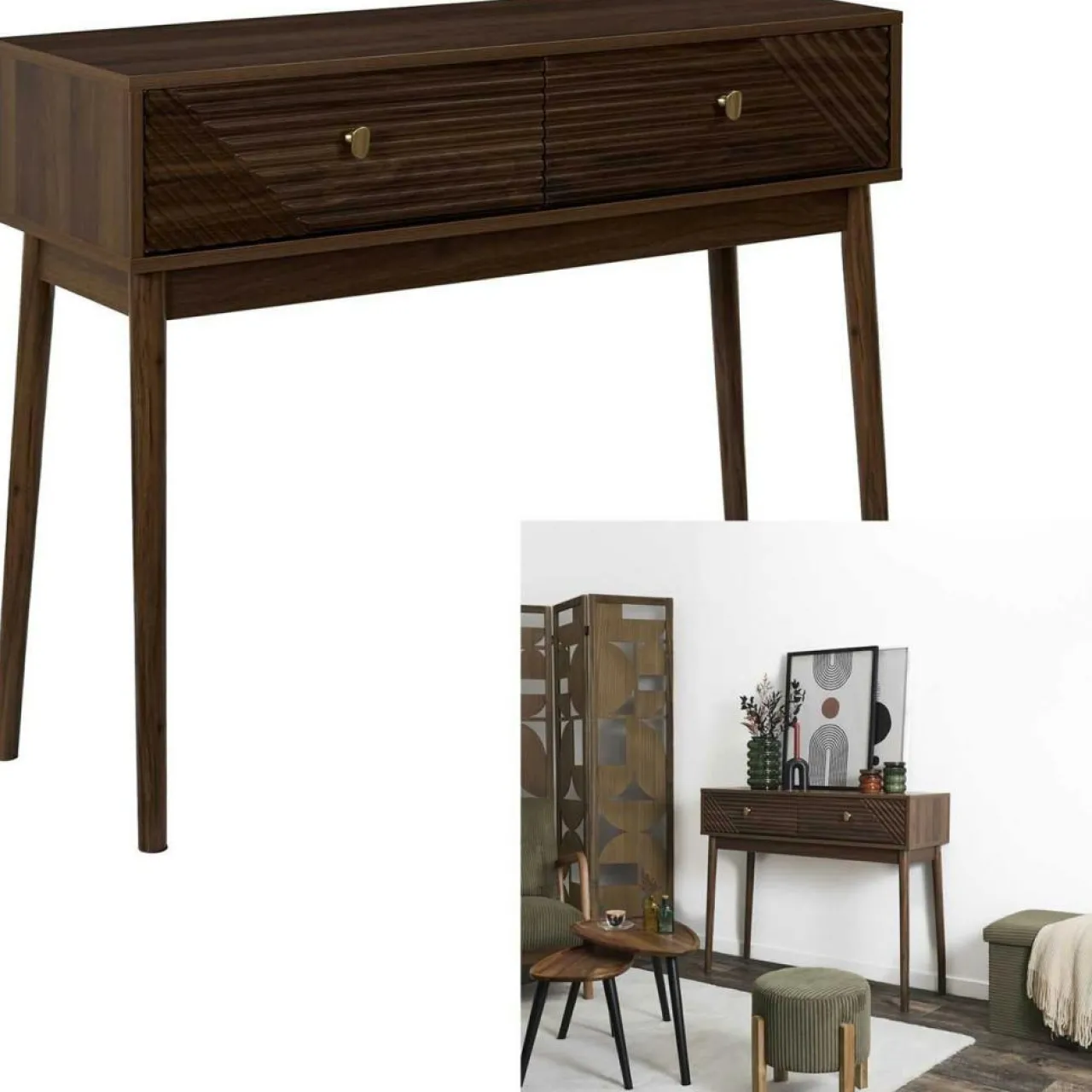 Console Tiffany marron - 109x41.5x9.7 cm