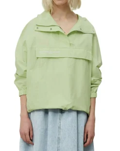 Coupe Vent à Capuche Grande Poche vert fluo