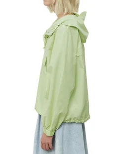 Coupe Vent à Capuche Grande Poche vert fluo