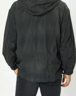 Coupe-vent imperméable à capuche noir