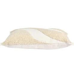 Coussin bouclette beige - 50x30 cm