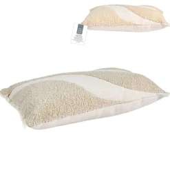 Coussin bouclette beige - 50x30 cm