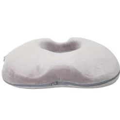 Coussin de posture massant et chauffant gris - 43x7.5x36 cm