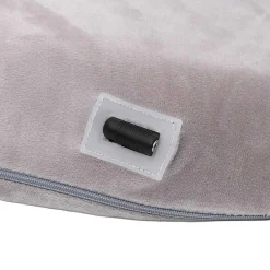 Coussin de posture massant et chauffant gris - 43x7.5x36 cm