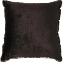 Coussin en fausse fourrure tout doux gris - 40x40 cm