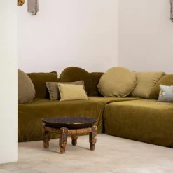 Coussin en lin changeant forêt 30x60cm