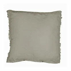 Coussin en lin frangé naturel 80x80cm