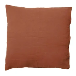 Coussin en lin terre brûlée 80x80cm