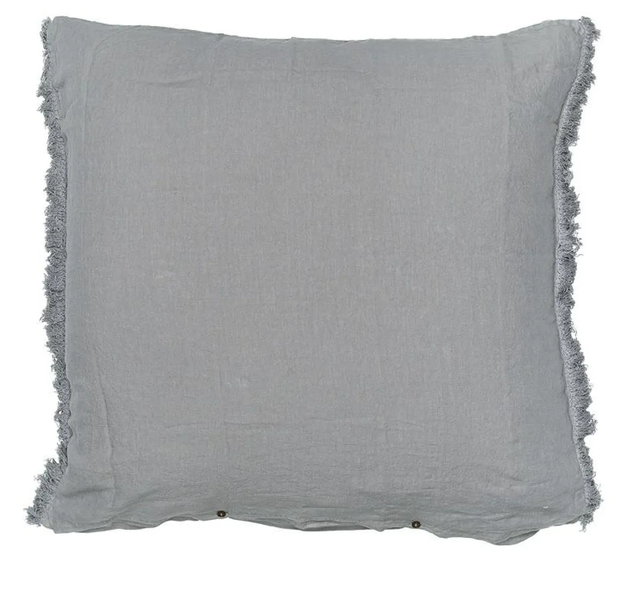 Coussin frangé gris 80x80cm