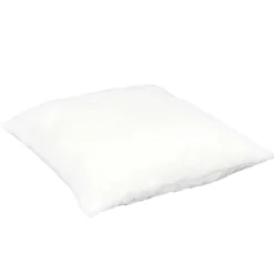 Coussin imitation fourrure Opulence blanc - 40x40 cm