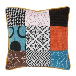 Coussin patchwork dehoussable 40x40cm