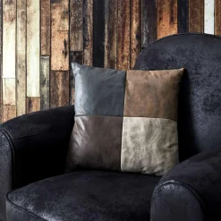 Coussin Patchwork déhoussable multicolore - 40x40 cm