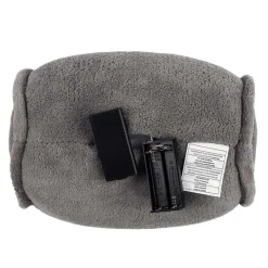 Coussin rond de massage vibrant gris - 25x14x14 cm