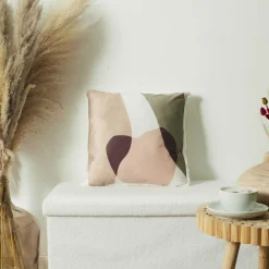 Coussin Sherpa imprimé multicolore - 40x40 cm