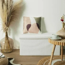 Coussin Sherpa imprimé multicolore - 40x40 cm