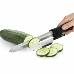 Couteau à trancher épaisseur réglable noir - 32.5 cm