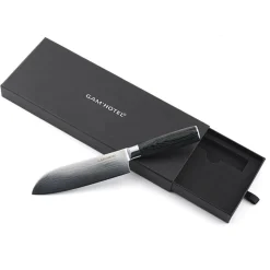 Couteau santoku Damarus noir - 29.5 cm