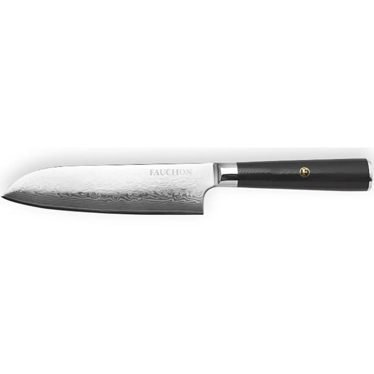 Couteau santoku Damas noir - 29.5 cm