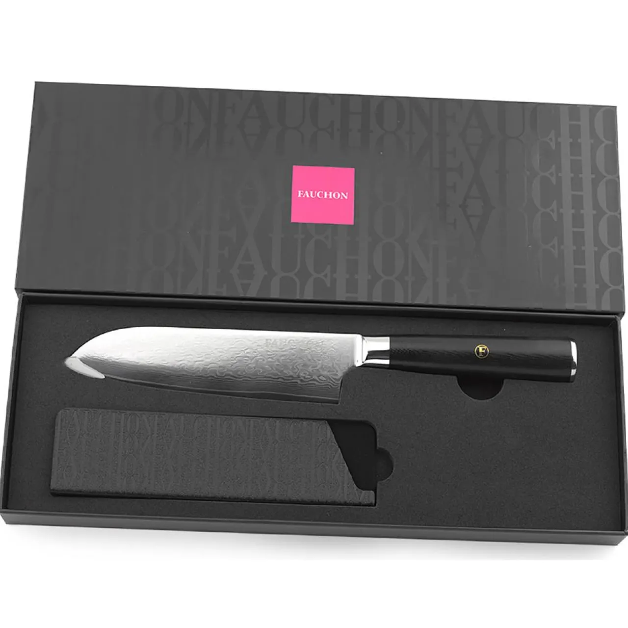 Couteau santoku Damas noir - 29.5 cm