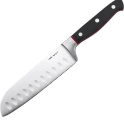 Couteau santoku Hiro noir/rouge - 25.5 cm