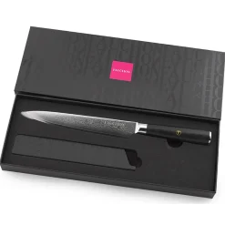 Couteau trancher Damas noir - 32.5 cm