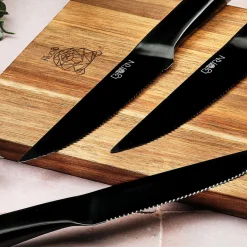 Couteaux à steak Jensen noir mat - 6 pièces