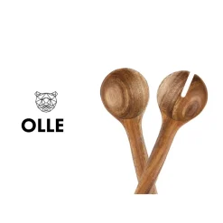 Couverts à salade en bois d'acacia OLLE marron