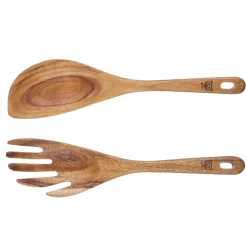 Couverts à salade en bois d'acacia SKOV marron