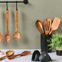 Couverts à salade en bois d'acacia SKOV marron