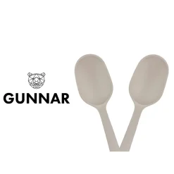 Couverts à salade en bois et silicone GUNNAR beige/marron