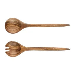 Couverts à salade en bois d'acacia ROLF marron