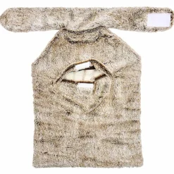 Couverture pour dos avec billes en céramique micro ondable marron - 37x28 cm