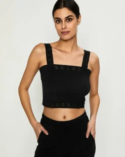 Crop top Jeanne noir