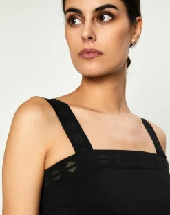 Crop top Jeanne noir