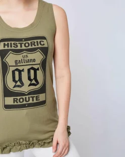 Débardeur à motif kaki/noir