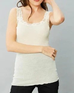 Débardeur Catherine en Laine & Soie ivoire