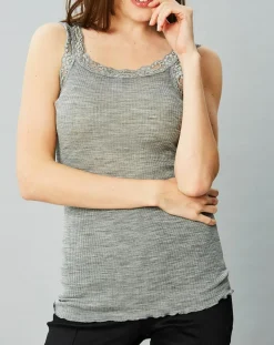 Débardeur Catherine en Laine & Soie gris