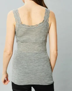 Débardeur Catherine en Laine & Soie gris