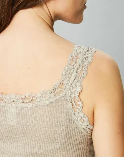 Débardeur en Laine & Soie caramel