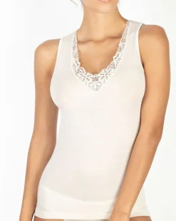 Débardeur Laine et Soie ivoire