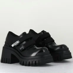 Derbies en Cuir M6349 noires - Talon : 5.5cm