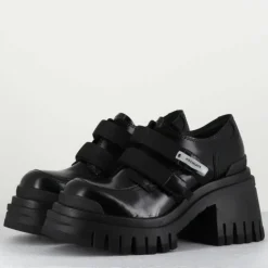 Derbies en Cuir M6349 noires - Talon : 5.5cm