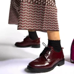 Derbies en Cuir Votel bordeaux